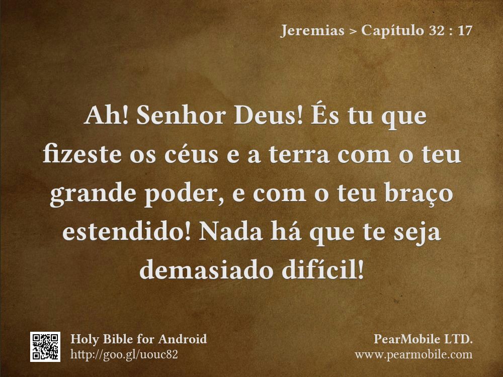 Jeremias, Capítulo 32:17